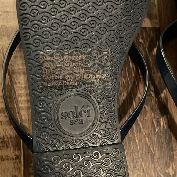 Solei sea flip flops-women’s size 7. NWOT-Navy - Picture 5 of 6